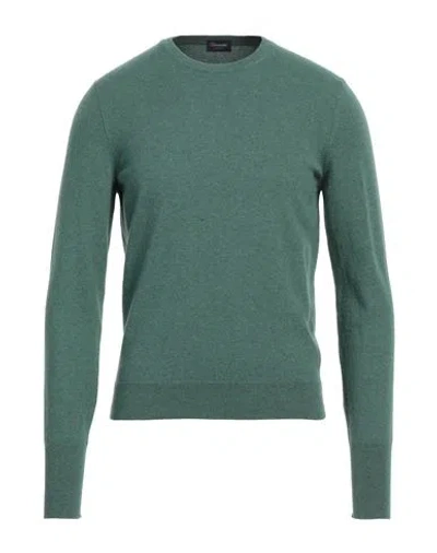 Drumohr Man Sweater Sage Green Size 44 Cashmere