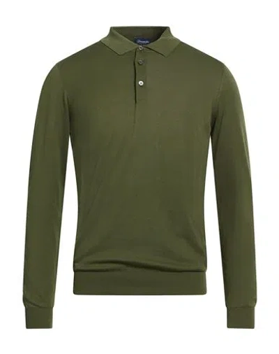 Drumohr Man Sweater Sage Green Size 46 Cotton