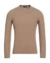 Drumohr Man Sweater Sand Size 40 Lambswool