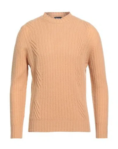 Drumohr Man Sweater Sand Size 40 Lambswool In Multi