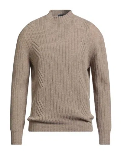 Drumohr Man Sweater Sand Size 44 Lambswool In Neutral