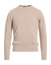 Drumohr Man Sweater Sand Size 44 Merino Wool In Neutral