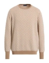 Drumohr Geometric-pattern Contrast-detail Jumper In Neutral