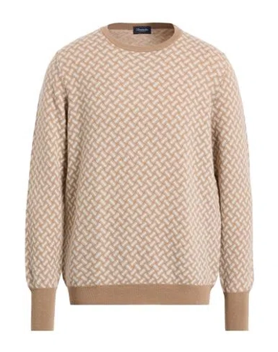 DRUMOHR DRUMOHR MAN SWEATER SAND SIZE 46 CASHMERE