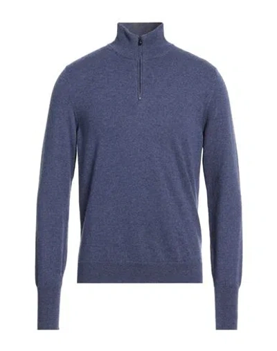 Drumohr Man Sweater Slate Blue Size 46 Cashmere