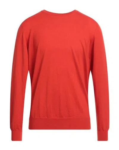Drumohr Man Sweater Tomato Red Size 44 Cashmere