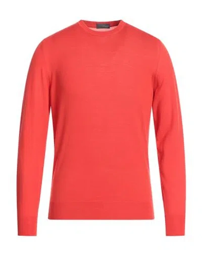 DRUMOHR DRUMOHR MAN SWEATER TOMATO RED SIZE 36 MERINO WOOL