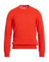 Drumohr Man Sweater Tomato Red Size 38 Cashmere