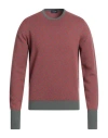 Drumohr Man Sweater Tomato Red Size 44 Cashmere In Brown