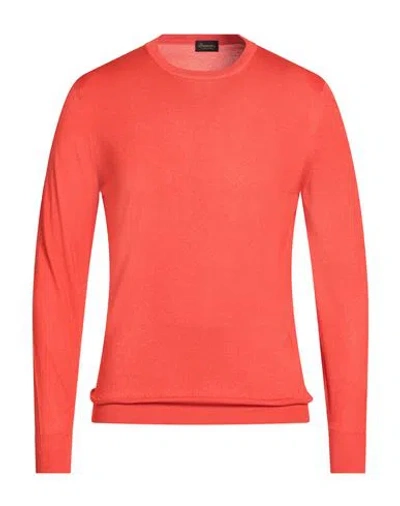 DRUMOHR DRUMOHR MAN SWEATER TOMATO RED SIZE 44 CASHMERE, SILK
