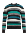 Drumohr Man Sweater Turquoise Size 42 Lambswool
