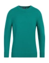 Drumohr Timeless Crewneck Sweater With Ribbed Details In Blue