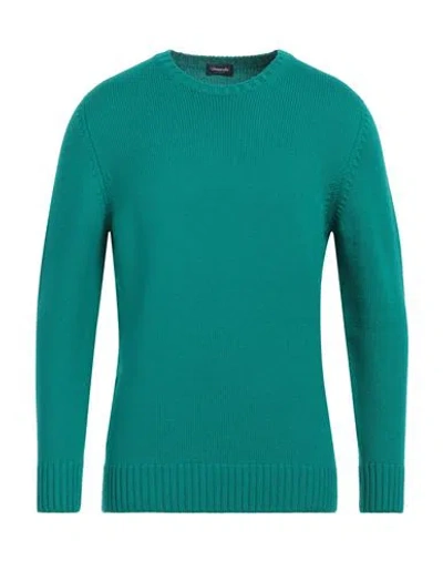 DRUMOHR DRUMOHR MAN SWEATER TURQUOISE SIZE 42 MERINO WOOL