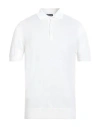 Drumohr Man Sweater White Size 40 Linen, Cotton In White