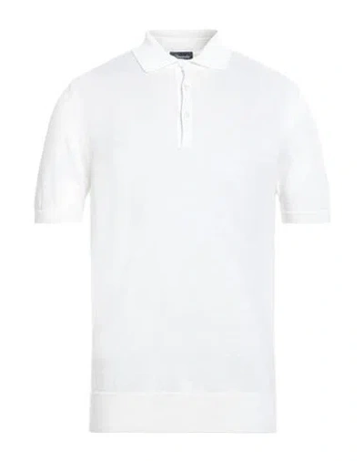 Drumohr Man Sweater White Size 40 Linen, Cotton