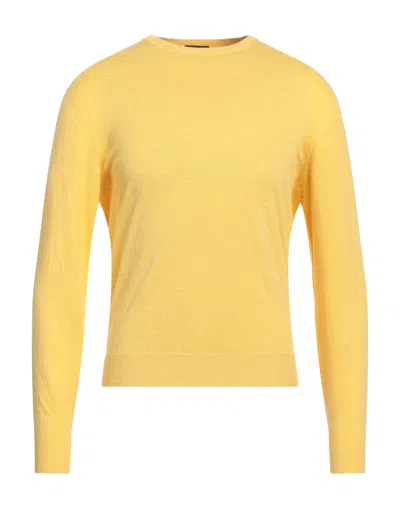 DRUMOHR DRUMOHR MAN SWEATER YELLOW SIZE 38 LINEN, POLYESTER