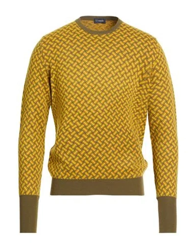 Drumohr Man Sweater Yellow Size 40 Cashmere
