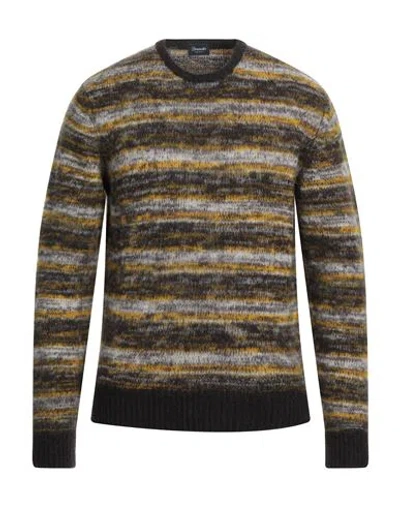 Drumohr Man Sweater Yellow Size 44 Lambswool