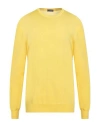 Drumohr Man Sweater Yellow Size 44 Super 140s Wool