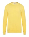 Drumohr Man Sweater Ocher Size 44 Lambswool In Yellow