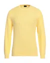 Drumohr Man Sweater Ocher Size 44 Lambswool In Yellow