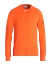 Drumohr Man Sweatshirt Orange Size M Cotton, Polyamide In Orange