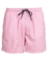 Drumohr Man Swim Trunks Pink Size Xl Polyester In Pink