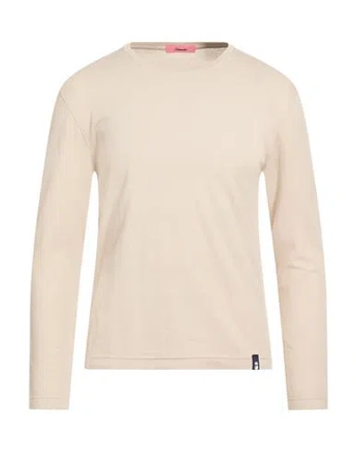 Drumohr Man T-shirt Beige Size L Cotton, Linen In Neutral