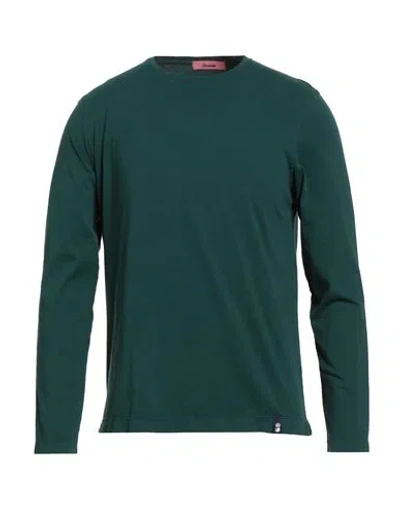 Drumohr Man T-shirt Dark Green Size Xl Cotton