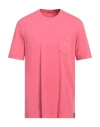 Drumohr Man T-shirt Fuchsia Size 3xl Cotton In Pink