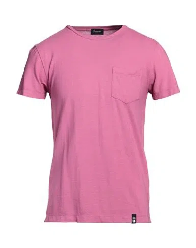 Drumohr Man T-shirt Fuchsia Size S Cotton In Pink