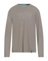 Drumohr Man T-shirt Khaki Size L Cotton In Gray