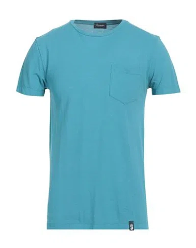 DRUMOHR DRUMOHR MAN T-SHIRT LIGHT BLUE SIZE S COTTON