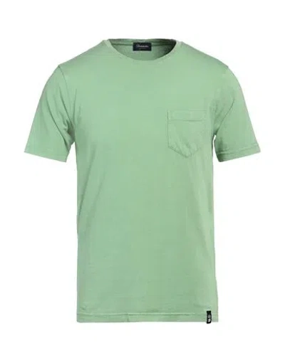 Drumohr Man T-shirt Light Green Size S Cotton In Light Green
