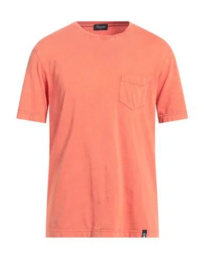 Drumohr Man T-shirt Mandarin Size Xl Cotton