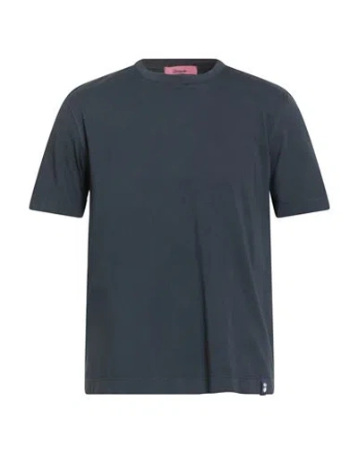 Drumohr Man T-shirt Midnight Blue Size L Cotton