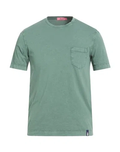 Drumohr Man T-shirt Sage Green Size M Cotton