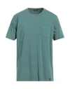 Drumohr Man T-shirt Sage Green Size Xl Cotton