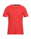 Drumohr Man T-shirt Tomato Red Size 3xl Cotton In Tomato Red