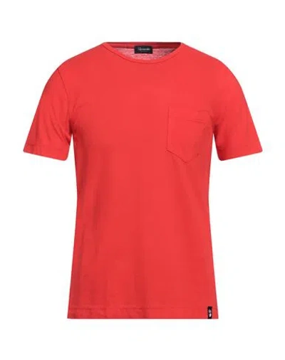 Drumohr Man T-shirt Tomato Red Size 3xl Cotton