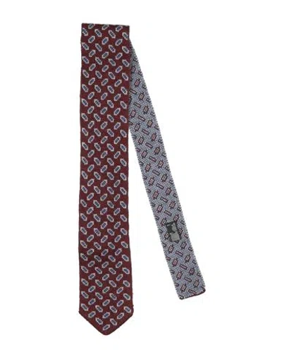 Drumohr Man Ties & Bow Ties Brown Size - Silk, Virgin Wool In Multi