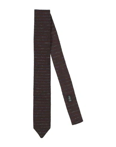 Drumohr Man Ties & Bow Ties Dark Brown Size - Wool In Black