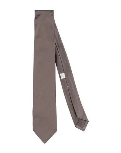 Drumohr Man Ties & Bow Ties Light Brown Size - Silk In Gray