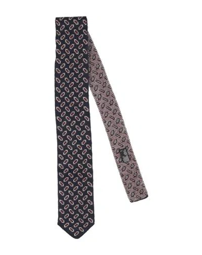 Drumohr Man Ties & Bow Ties Midnight Blue Size - Silk, Virgin Wool In Multi