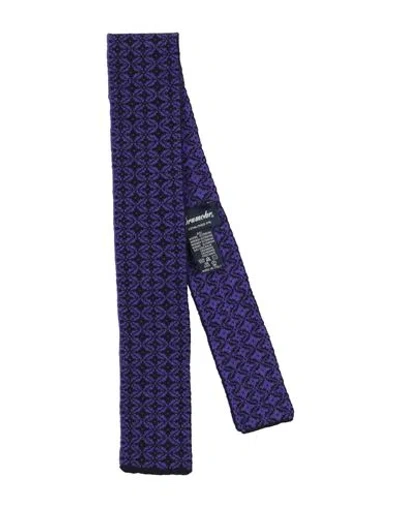 Drumohr Man Ties & Bow Ties Purple Size - Merino Wool, Cashmere