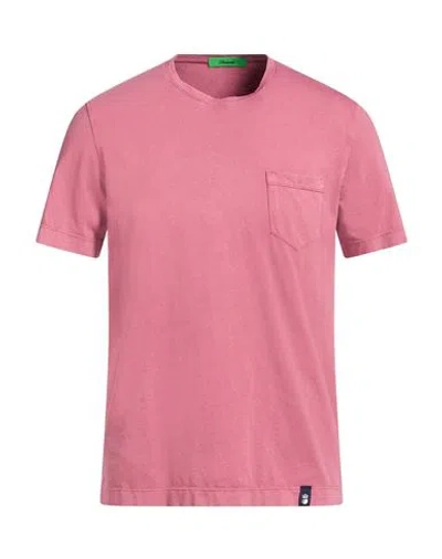 Drumohr Man T-shirt Antique Rose Size 3xl Cotton In Pink