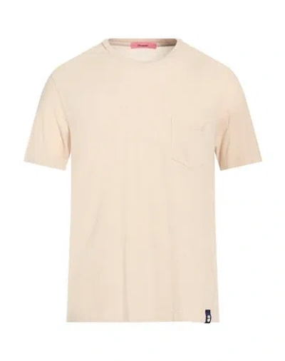 Drumohr Man T-shirt Beige Size L Cotton In Neutral