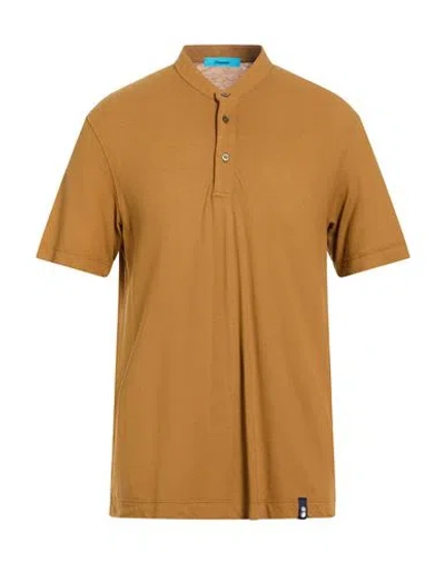 Drumohr Man T-shirt Camel Size Xxl Cotton In Brown