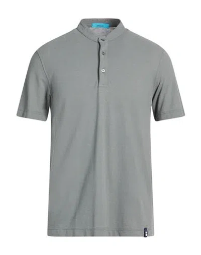 Drumohr Man T-shirt Grey Size L Cotton In Gray