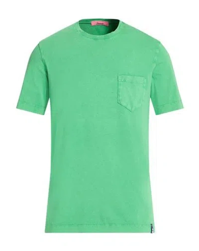 Drumohr Man T-shirt Light Green Size M Cotton